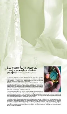 Recorte de prensa: Consejos para superar el estrés de la boda